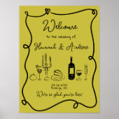 Hannah's Welkom Trouwtafellandschap Poster (Voorkant)