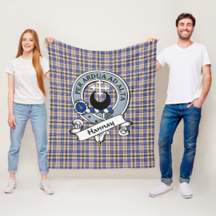 Hannay Clan Badge Tartan Schotlandse ruit Fleece Deken