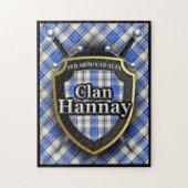 Hannay Clan Tartan Swords and Shield Legpuzzel (Verticaal)