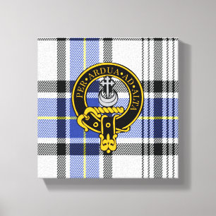 Hannay Scottish Crest en Tartan Canvas print