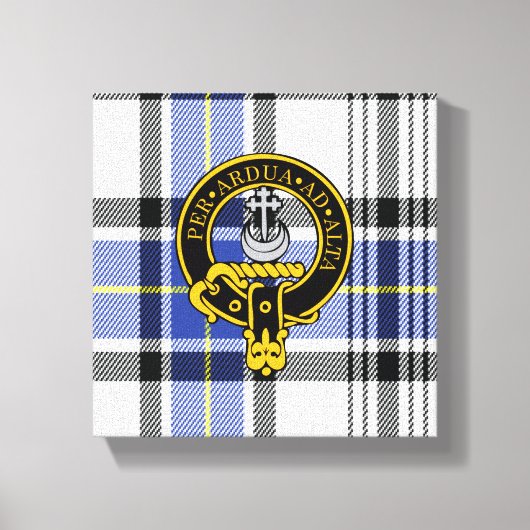 Hannay Scottish Crest en Tartan Canvas print (Voorkant)