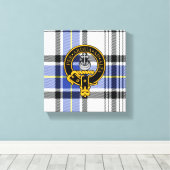Hannay Scottish Crest en Tartan Canvas print (Insitu (Houten vloer))