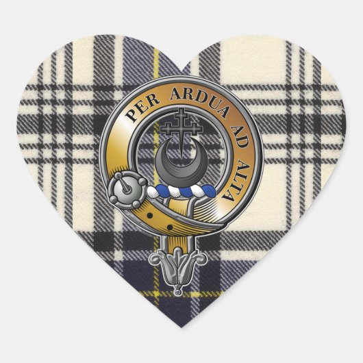 Hannay Tartan & Badge Hart Sticker (Voorkant)