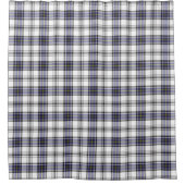 Hannay Tartan Pset Blue Black Pattern Douchegordijn (Voorkant)