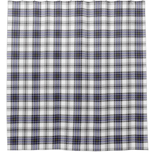 Hannay Tartan Pset Blue Black Pattern Douchegordijn (Voorkant)
