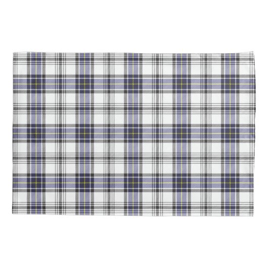 Hannay Tartan Pset Blue Black Pattern Kussensloop (Achterkant)