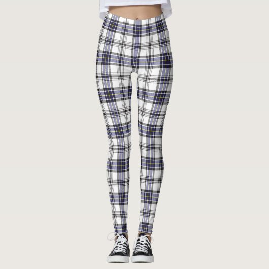 Hannay Tartan Pset Blue Black Pattern Leggings (Voorkant)