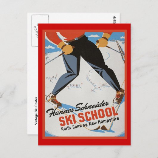 Hannes Schneider Ski School Briefkaart (Voorkant / Achterkant)