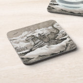 Hannibal (247-c.183 BC) en zijn oorlogsolifanten k Bier Onderzetter (Linkerzijde)