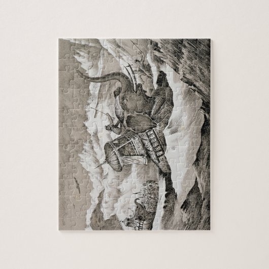 Hannibal (247-c.183 BC) en zijn oorlogsolifanten k Legpuzzel (Verticaal)