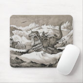 Hannibal (247-c.183 BC) en zijn oorlogsolifanten k Muismat (Met muis)