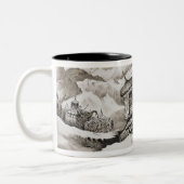 Hannibal (247-c.183 BC) en zijn oorlogsolifanten k Tweekleurige Koffiemok (Links)