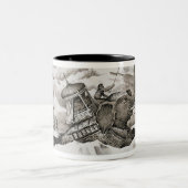 Hannibal (247-c.183 BC) en zijn oorlogsolifanten k Tweekleurige Koffiemok (Center)