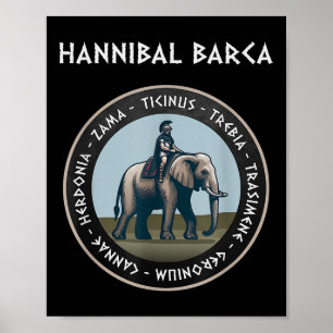 Hannibal Barca 2e Punische Oorlog in Carthago Poster
