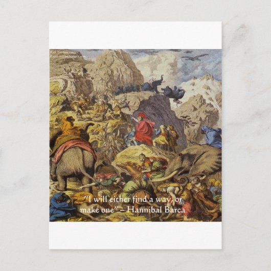 Hannibal Barca & Leger & Citaat Cadeaus & Kaarten (Voorkant)