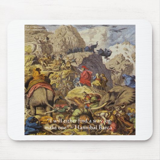Hannibal Barca & Leger & Citaat Cadeaus & Kaarten Muismat (Voorkant)
