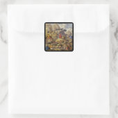 Hannibal Barca & Leger & Citaat Geschenken & Kaart Vierkante Sticker (Tas)