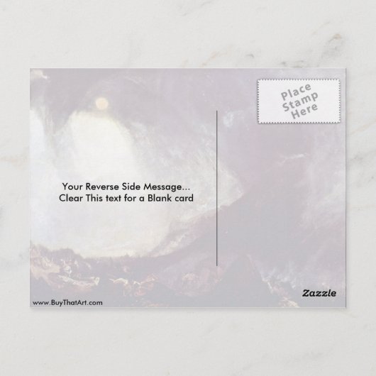 Hannibal Crossing Alpen van Joseph William Turner Briefkaart (Achterkant)