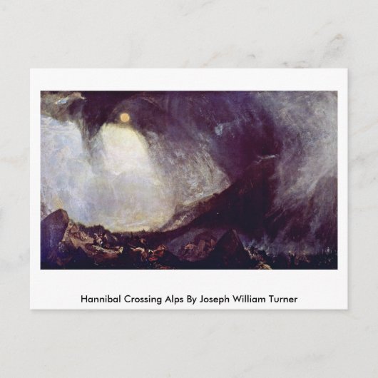 Hannibal Crossing Alpen van Joseph William Turner Briefkaart (Voorkant)