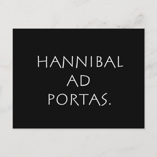 Hannibal en portas briefkaart (Voorkant)