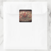 Hannibal kruising van de Alpen Vierkante Sticker (Tas)