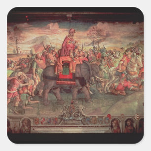 Hannibal kruising van de Alpen Vierkante Sticker