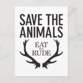 Hannibal Lecter - Eat the Rude (Save the Animals) Briefkaart (Voorkant)