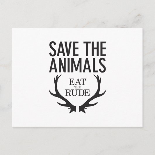Hannibal Lecter - Eat the Rude (Save the Animals) Briefkaart (Voorkant)