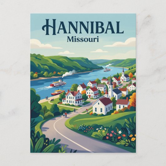Hannibal (Missouri) Briefkaart (Voorkant)
