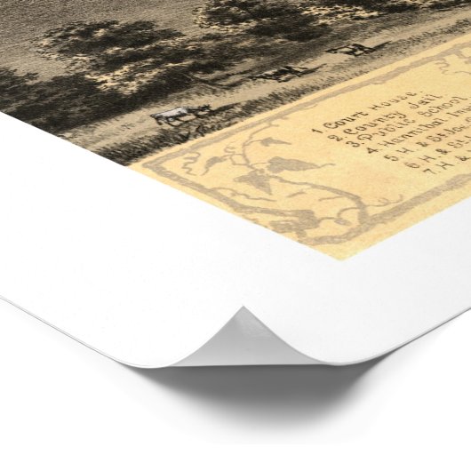 Hannibal, MO Panorama Map - 1869 Poster (Hoek)