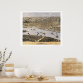 Hannibal, MO Panorama Map - 1869 Poster (Keuken)