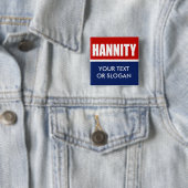 HANNITY 2012 VIERKANTE BUTTON 5,1 CM (In situ)