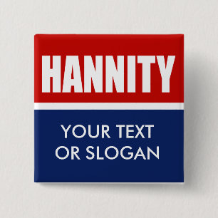 HANNITY 2012 VIERKANTE BUTTON 5,1 CM