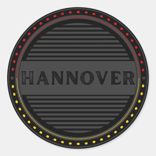 Hannover City Pride Embleem – Duitse identiteit Ronde Sticker (Voorkant)