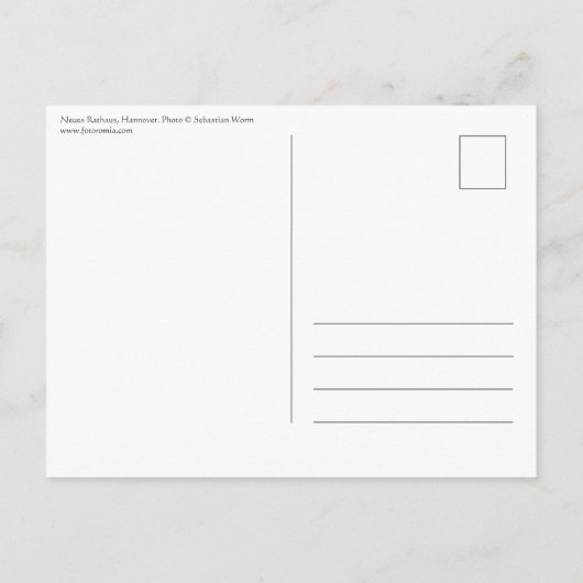 Hannover Duitsland Briefkaart (Achterkant)