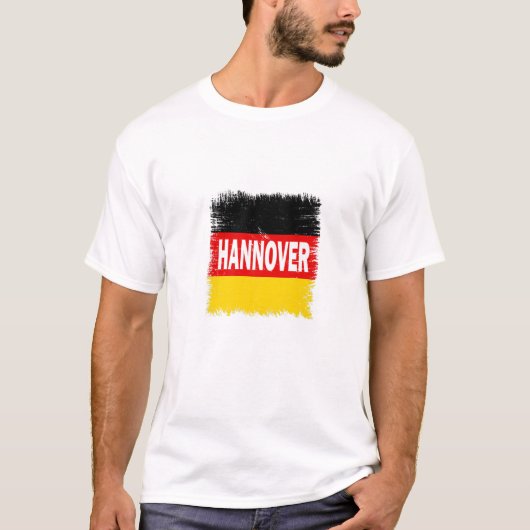 Hannover - Duitsland met Duitse vlag T-shirt (Voorkant)