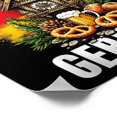 Hannover Duitsland Souvenir Duitse Vlag Reizen Poster (Hoek)