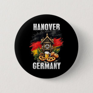 Hannover Duitsland Souvenir Duitse Vlag Reizen Ronde Button 5,7 Cm