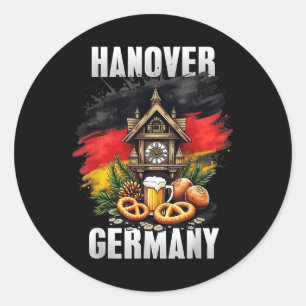 Hannover Duitsland Souvenir Duitse Vlag Reizen Ronde Sticker
