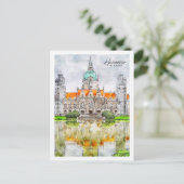 Hannover Duitsland Travel Place Waterverf Briefkaart (Staand voorkant)