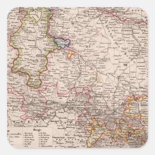 Hannover, Duitsland Vierkante Sticker (Voorkant)