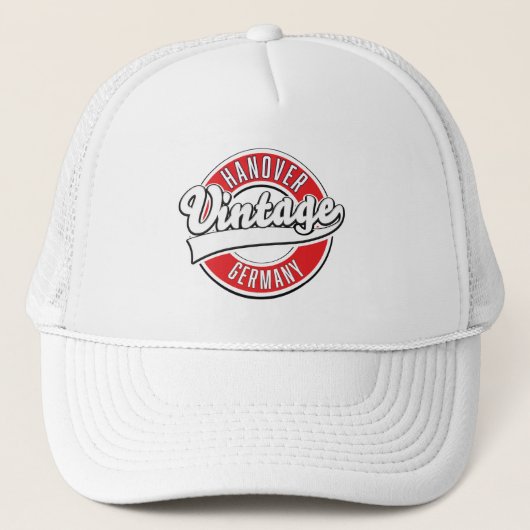 Hannover Duitsland vintage stijl logo. Trucker Pet (Voorkant)