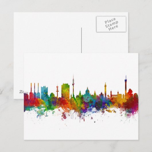 Hannover Germany Skyline Briefkaart (Voorkant / Achterkant)