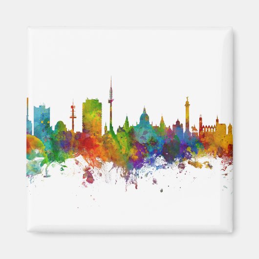 Hannover Germany Skyline Magneet (Voorkant)