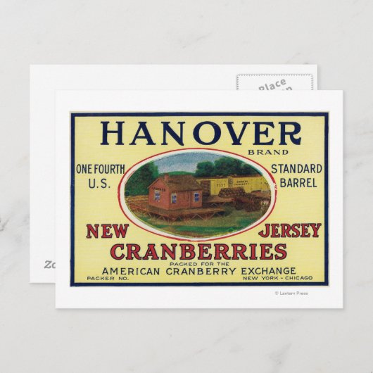 Hannover merk Cranberry Label Briefkaart (Voorkant / Achterkant)