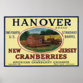 Hannover merk Cranberry Label Poster (Voorkant)