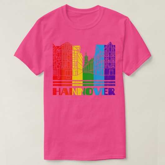 Hannover Pride Hannover LGBT Gift LGBTQ Supporter T-shirt (Design voorkant)