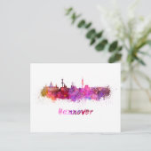 Hannover skyline in waterverf briefkaart (Staand voorkant)