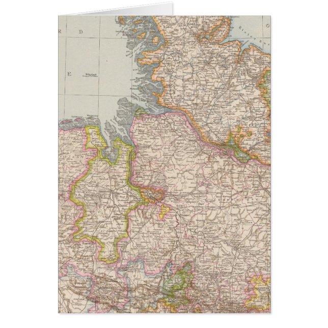 Hannover, Sleeswijk-Holstein, Kaart Noord-Duitslan (Voorkant)