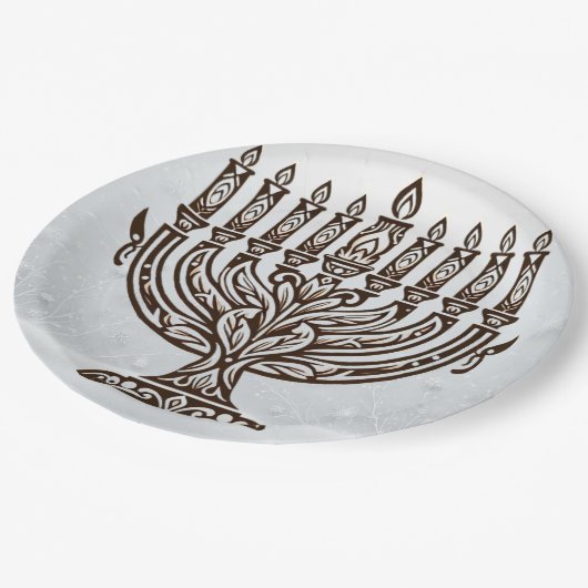 Hannukah Celebration Papieren Bordje (Gekanteld)